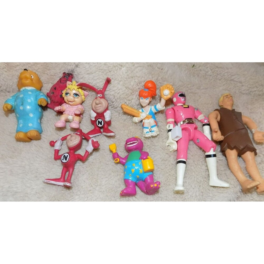 Lot of vintage80s 90s figure toys Noid, Power Ranger, Barney, Muppet Baby